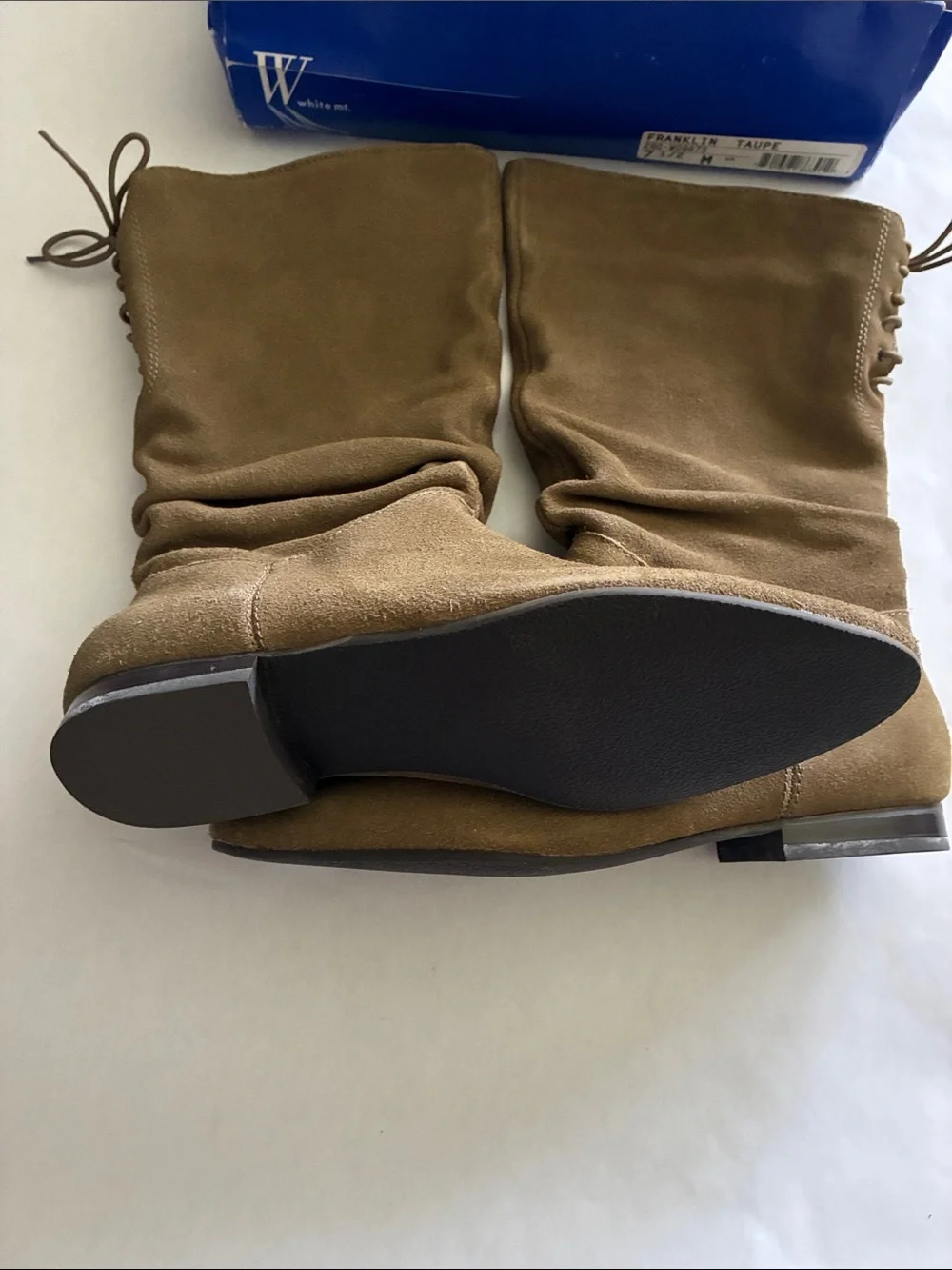 White Mountain Taupe Stretch Boots